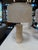 1970s Travertine Cylinder Table Lamps With Linen Drum Shades - a Pair For Sale In Los Angeles - Image 6 of 12