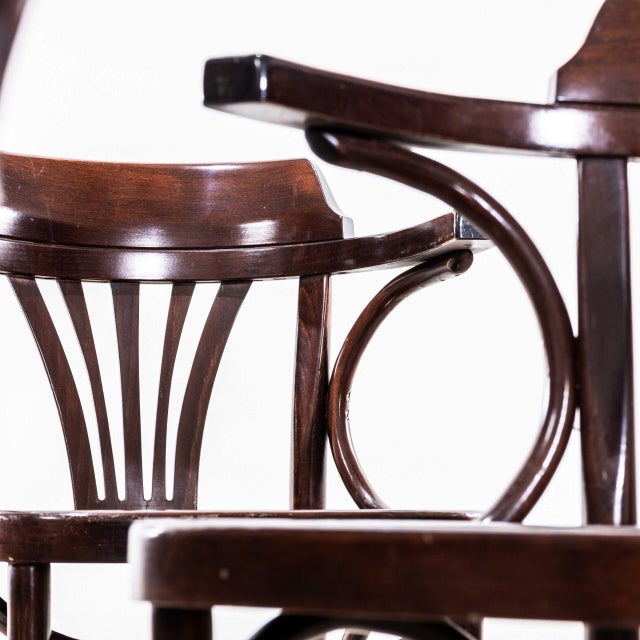 Dark Walnut Fanback Armchair by Sellaton, 1980s For Sale - Image 4 of 12