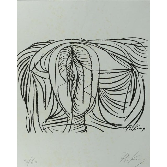 Franz Priking, Composition with Lines, Lithograph For Sale - Image 7 of 7