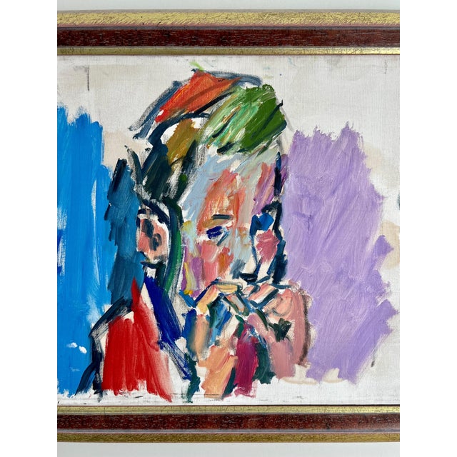 Pinchas Litvinovsky, Large Oil Painting Israeli Pinchas Litvinovsky Jerusalem Israel Bezalel School For Sale - Image 4 of 10