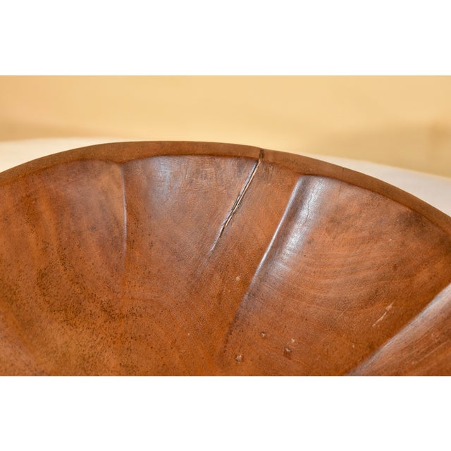 Hand Hewn Fruitwood Bowl, Circa 1900 For Sale In Greensboro - Image 6 of 9