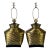 1970's Vintage Chapman Hollywood Regency Asian Style Brass Basketweave Table Lamps – A Pair For Sale