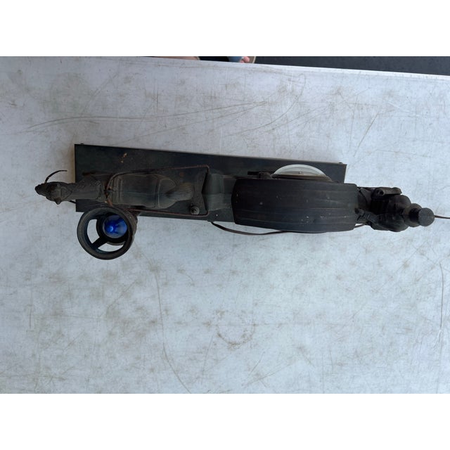 Vintage United Metal Goods Horse Carriage Clock & Lamp For Sale - Image 4 of 10