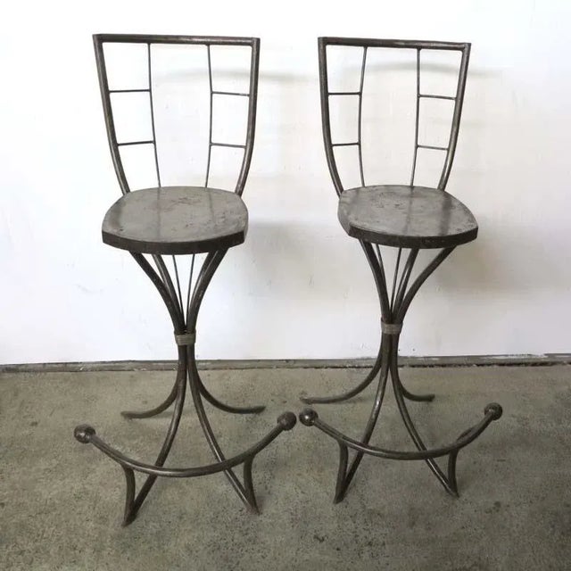 Set of Industrial Metal Side Chairs, 1950s For Sale - Image 15 of 15
