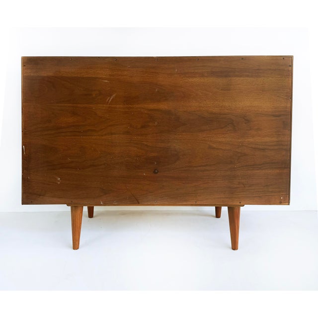 1950s Gio Ponti Singer & Sons Walnut, Rosewood Chest of Drawers Restored For Sale - Image 12 of 12