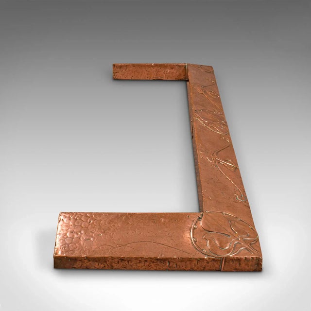 1900's Antique Decorative Copper Fire Kerb, English For Sale - Image 4 of 11