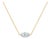 2 Carat Marquise Lab Diamond 14k East West Solitaire Floating Necklace For Sale