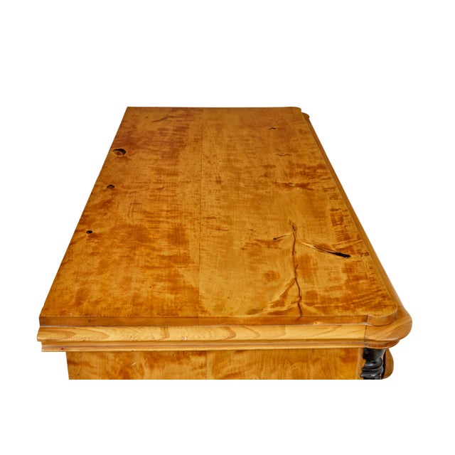 Wood Swedish Elm and Birch Escritoire Writing Desk, 1870s For Sale - Image 7 of 14