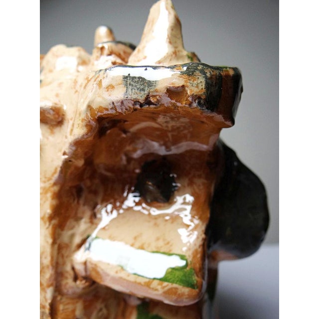 Vintage Modern Anthropomorphic Sculpture in Glazed Terracotta, 1970s-2000s For Sale - Image 10 of 14