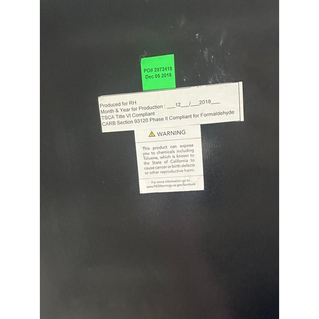 Metal Restoration Hardware Faux Shagreen Cube Side Table With Polished Nickel Base For Sale - Image 7 of 11