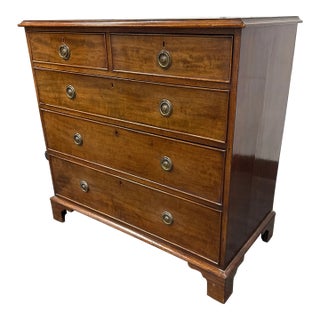 19th Century Mahogany Dresser With Original Hardware For Sale