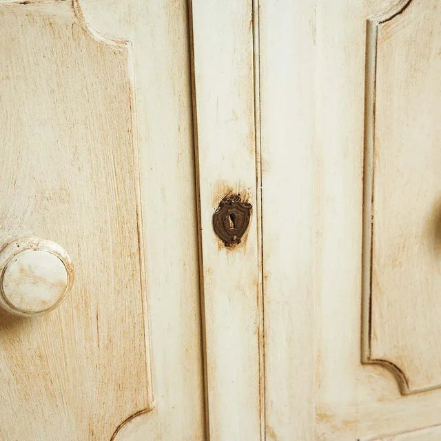 White Vintage White Credenza For Sale - Image 8 of 9