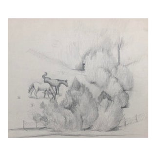 1926 William Palmer Drawing of Iowa Horse For Sale