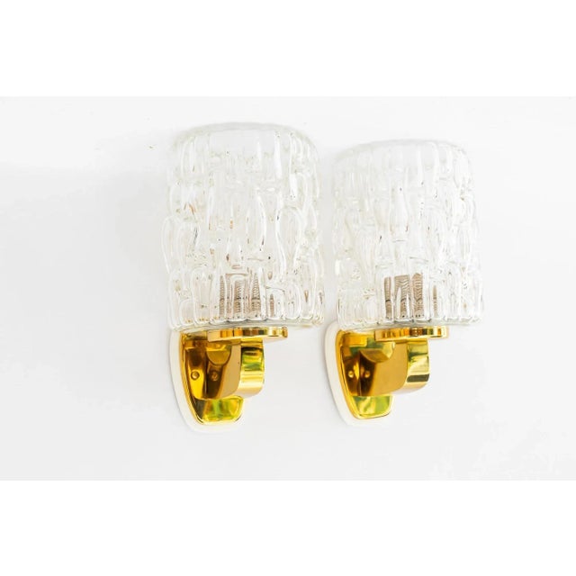 Structured Glass Wall Lamps by Rupert Nikoll, Vienna, Austria, 1950s, Set of 2 For Sale - Image 12 of 12