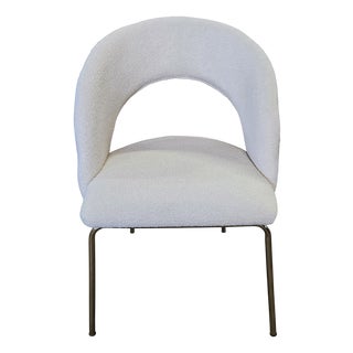 White Bloucle Chair, 1980s For Sale
