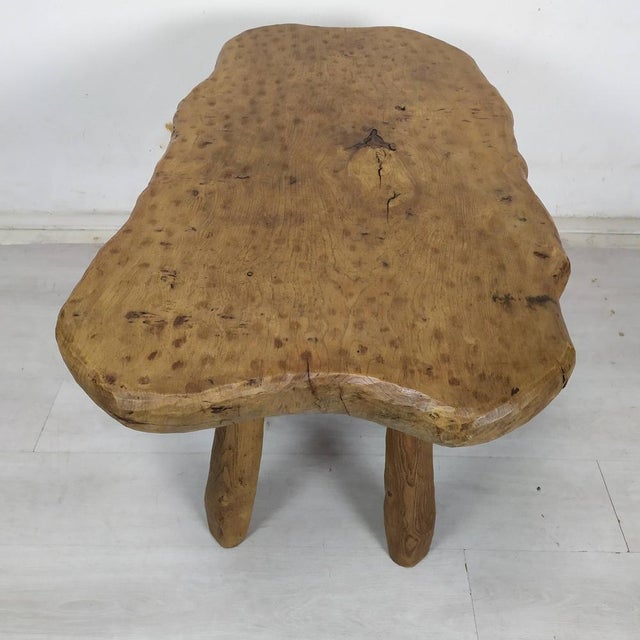 Brutalist Table in Ash, 1970s For Sale - Image 14 of 18