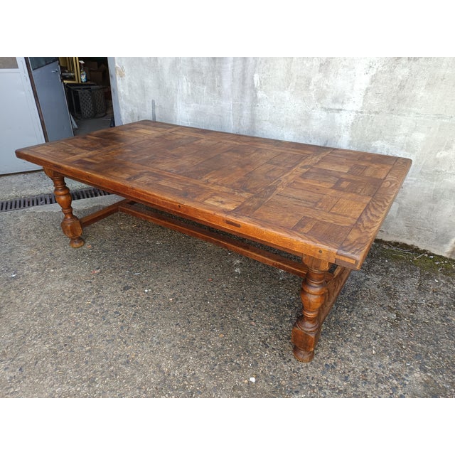 Antique Oak Farmhouse Table, 1890s For Sale - Image 4 of 18