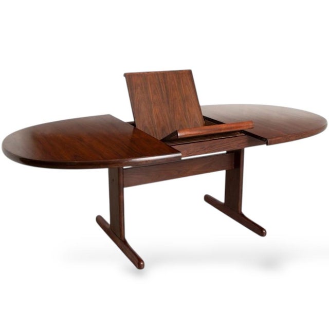 Mid-Century Modern Danish Rosewood Extending Dining Table by Skovby, 1980s For Sale - Image 9 of 10