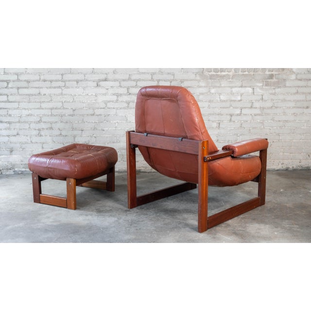Vintage Percival Lafer Mp-163 Earth Chair & Ottoman For Sale - Image 9 of 18