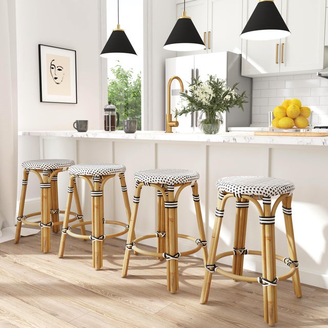 Evoking images of sidewalk tables in the Cote d'Azur, counter stools like this will give your kitchen or patio the casual...