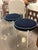 Pair Vintage Restored Faux Bamboo Metal Stools Benches Sunbrella Patio Outdoor For Sale - Image 9 of 12