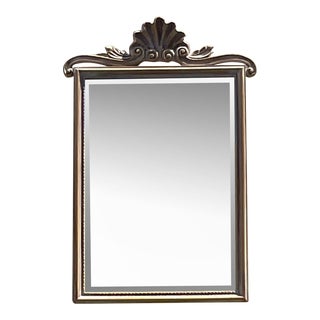 Vintage Coastal Carved Shell Mirror For Sale