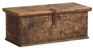 Antique Painted Chest with Floral Motifs, 1900