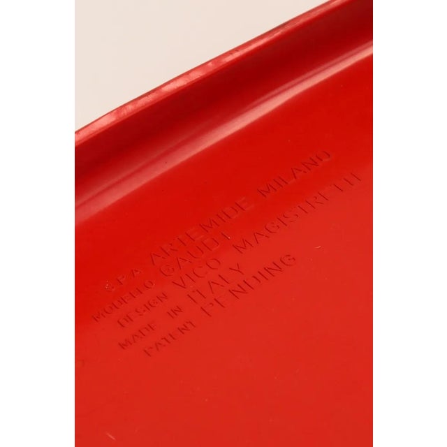 Red Gaudi Chairs by Vico Magistretti for Artemide, 1970s, Set of 4 For Sale - Image 14 of 16