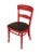 Red painted oak western side chair used in the 1952 film "Bus Stop" starring "Marilyn Monroe". These chairs be easily seen...