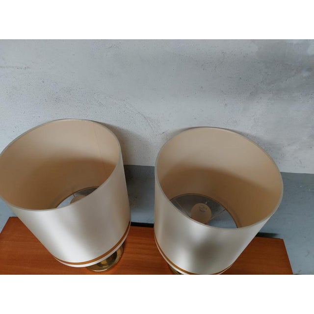 Mid-Century Golden Table Lamps, 1970s, Set of 2 For Sale - Image 9 of 18