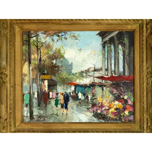 1950s François Claver, Paris, 1950s, Oil on Canvas For Sale - Image 5 of 7