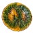 Antique German Majolica Begonia Pedestal Plate For Sale