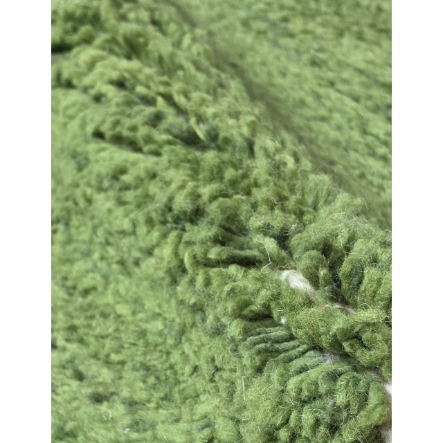 Contemporary Green Moroccan Rug - 9.6 X 6.7 Ft For Sale - Image 3 of 8