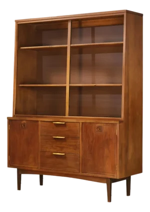 Stanley Furniture Vintage Mid Century Modern China Cabinet C. 1960s