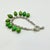 1980s Vintage Southwestern Navajo Americana Carico Lake Sterling & Green Turquoise Beaded Bracelet - 7" For Sale - Image 6 of 12