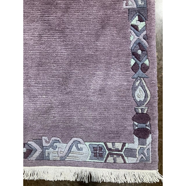 Hand-Knotted Art Deco Style Nepal Rug 2'3" X 4'4" For Sale - Image 4 of 5