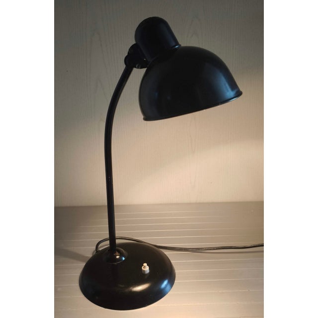 Bauhaus Black Model 6556 Table Lamp by Christian Dell for Kaiser Idell / Kaiser Leuchten, 1930s For Sale - Image 3 of 7