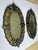 1960s Pair of Mid-Century Italian Venetian Black Glass and Gilt Floral Mirrors, 1960s For Sale - Image 5 of 18