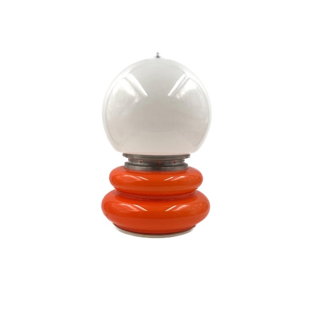 Space Age Orange Murano Glass Table Lamp by Carlo Nason, 1970s For Sale - Image 15 of 15
