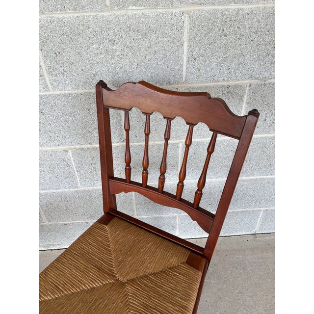 Wood Pennsylvania House Traditional Style Rush Bottom Cherry Side Chairs - A Pair For Sale - Image 7 of 11