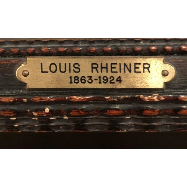 Louis Rheiner, L'étendage au bord du lac, Oil on Wood, Framed For Sale - Image 9 of 10