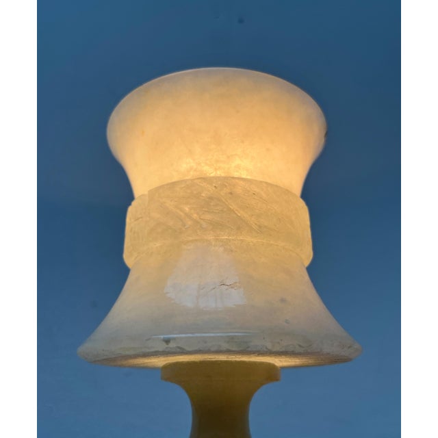 Vintage French Hollywood Regency Style Alabaster Table Lamps, Set of 2 For Sale - Image 17 of 18
