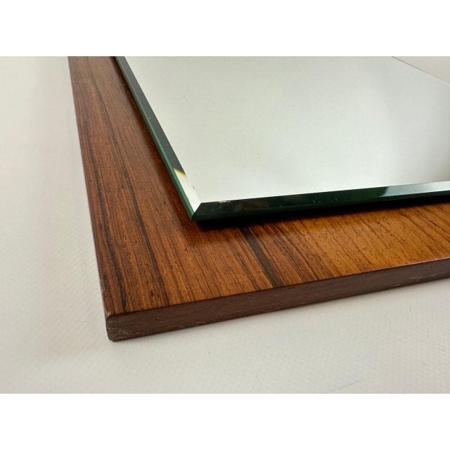 Mid-Century Modern Wall Mirror in Rosewood, 1960s For Sale - Image 4 of 7
