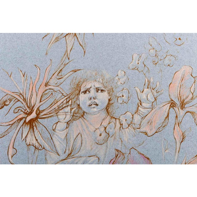 Lithograph by Léonor Fini, XXth Century. Lithograph by Léonor Fini, unsigned, unframed, 20th century. h : 66,5cm , w :...