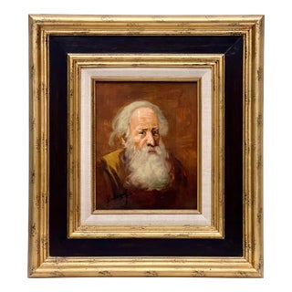 19th Century Isaac L. Williams Signed Portrait of Man With a Beard, Framed For Sale