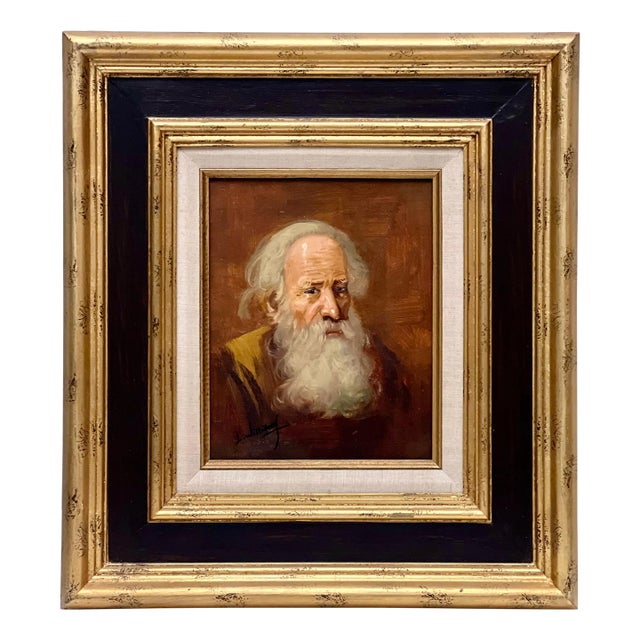 19th Century Isaac L. Williams Signed Portrait of Man With a Beard, Framed For Sale
