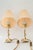 1900 - 1909 Jugendstil Brass Table Lamps with Fabric Shades, Vienna, Austria, 1908, Set of 2 For Sale - Image 5 of 18