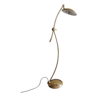 Brass Floor Lamp by Luigi Colani, Italy, 1970s For Sale