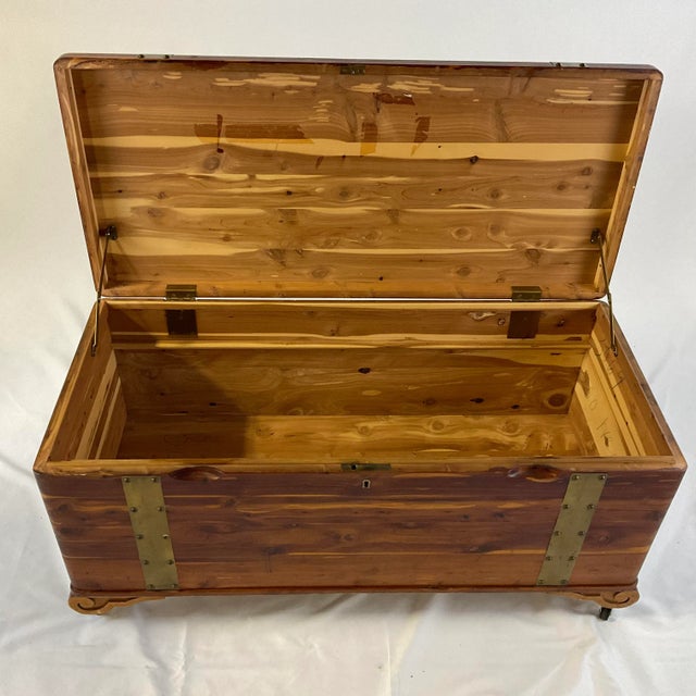 This is a stunning hand crafted Americana Revival Cedar Chest. It’s from the late 1800s and a piece of Arts & Crafts Folk...
