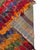 Antique Filikli Tulu Rug 3x5 – Konya Long Pile Vertical Stripes in Red, Brown, Blue & Green For Sale - Image 4 of 5